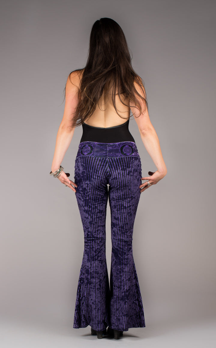 Grateful Dead Velvet Slim Bells - Royal Purple - Jammin Warrior Collective - Warrior Within Designs ,Pants 