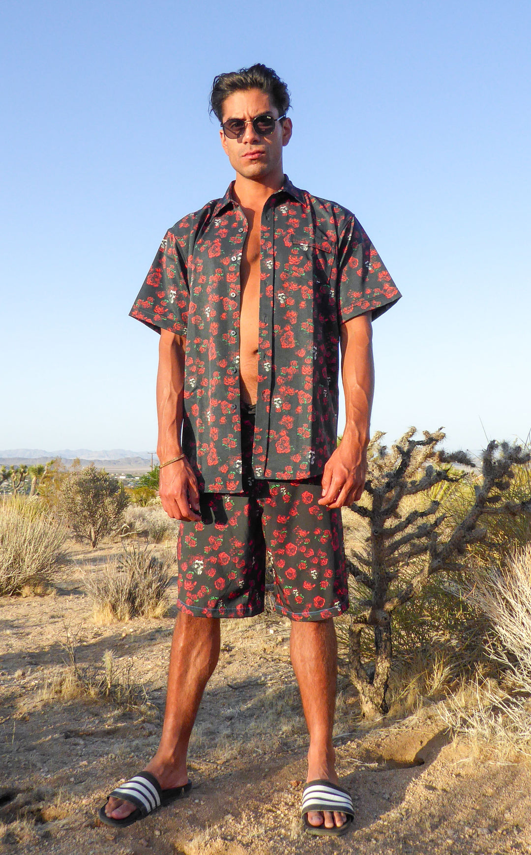 day of the dead dress shirt Day of the Dead men shirt size LG Dios de Muerto Virgin of Guadalupe up-cycled fashion street wear fashion french cuffs sugar skulls