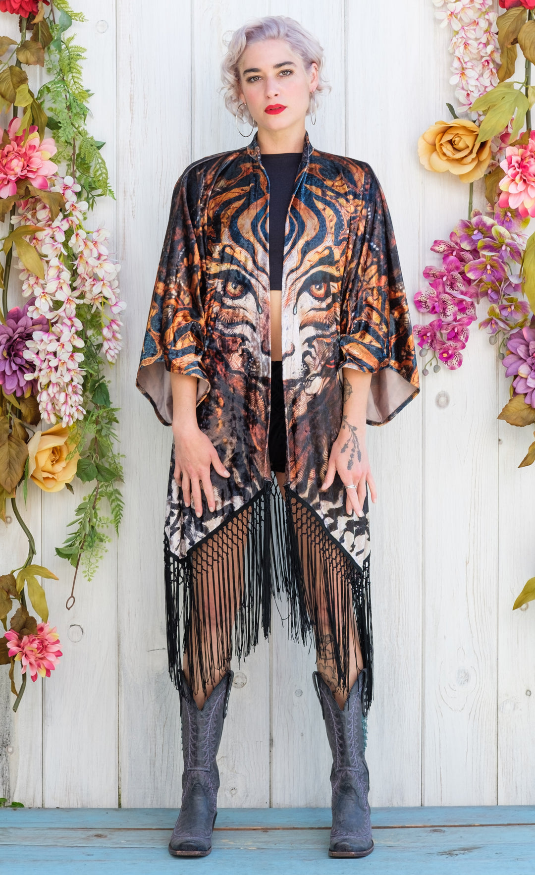 Tigris - Android Jones Velvet Kimono