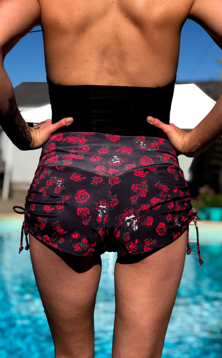 Skull & Rose Cinch Shorts