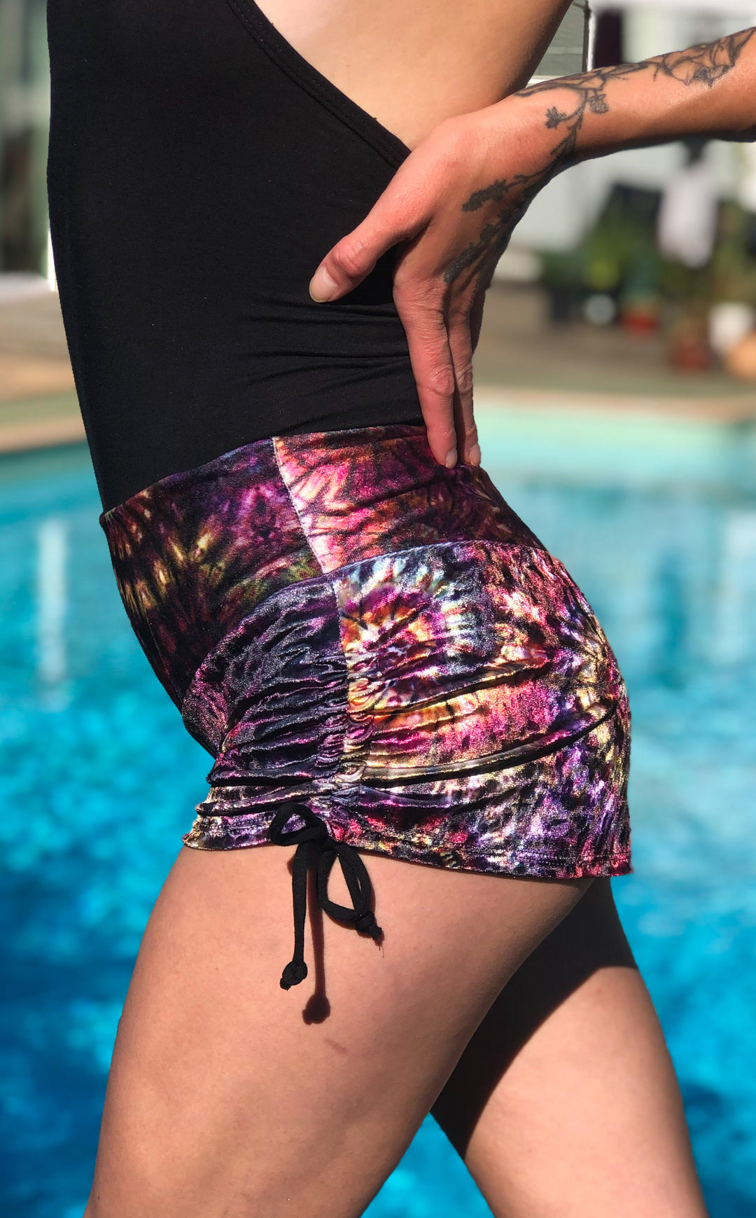 Maple Swirl Velvet Cowgirl Shorts