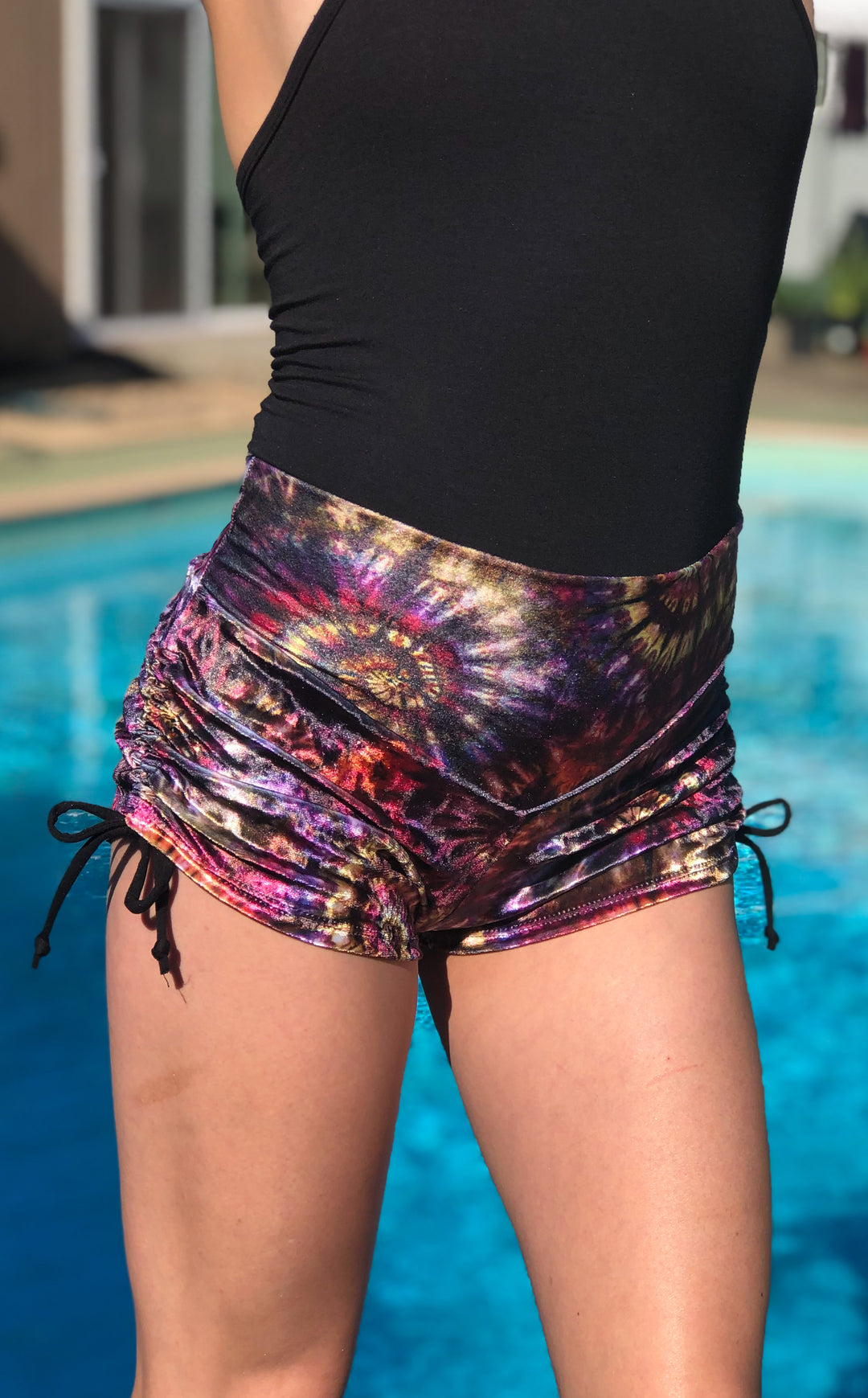Maple Swirl Velvet Cowgirl Shorts