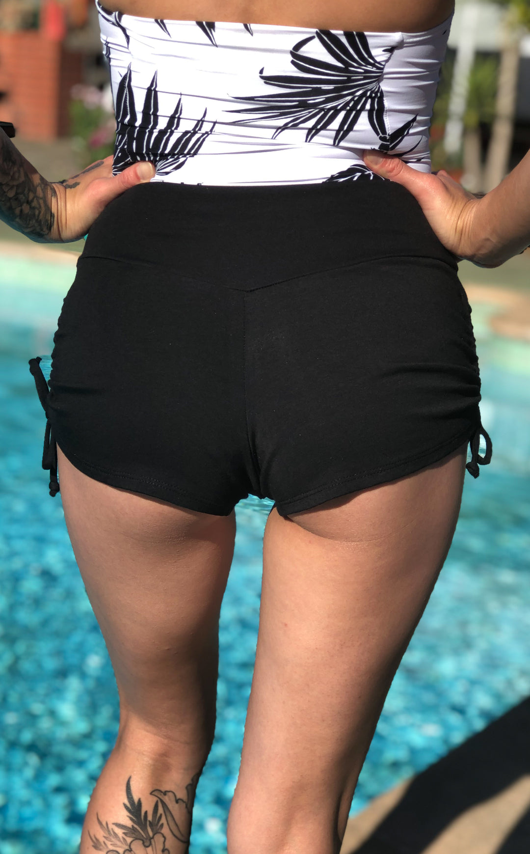 Black Bamboo Cowgirl Shorts