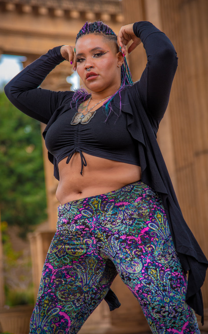 Paisley Burnout Velvet Slim Bells x 2 Colors -