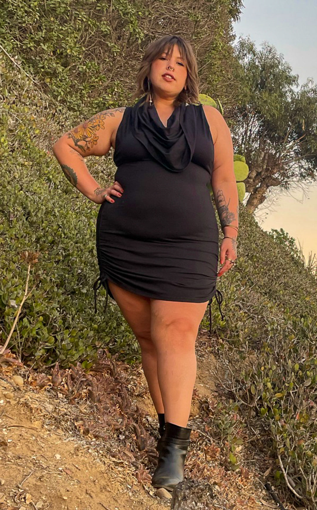 Black Bamboo Huntress Cinch Dress -