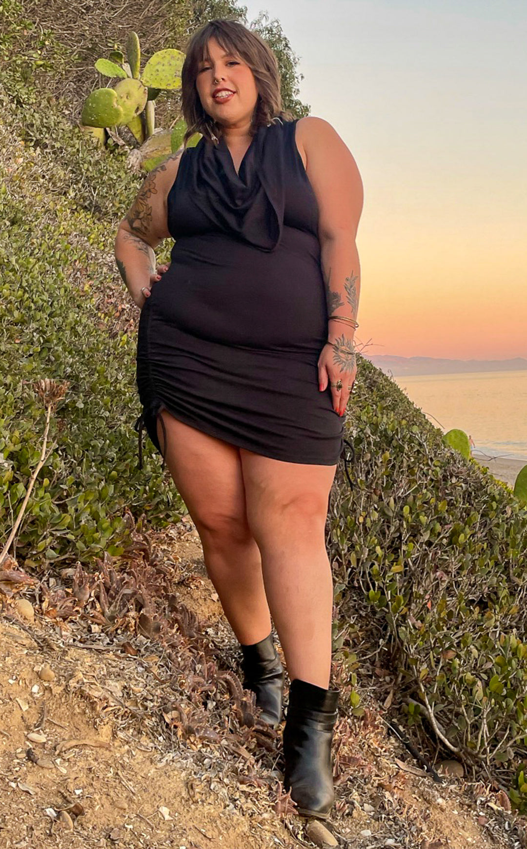 Black Bamboo Huntress Cinch Dress -