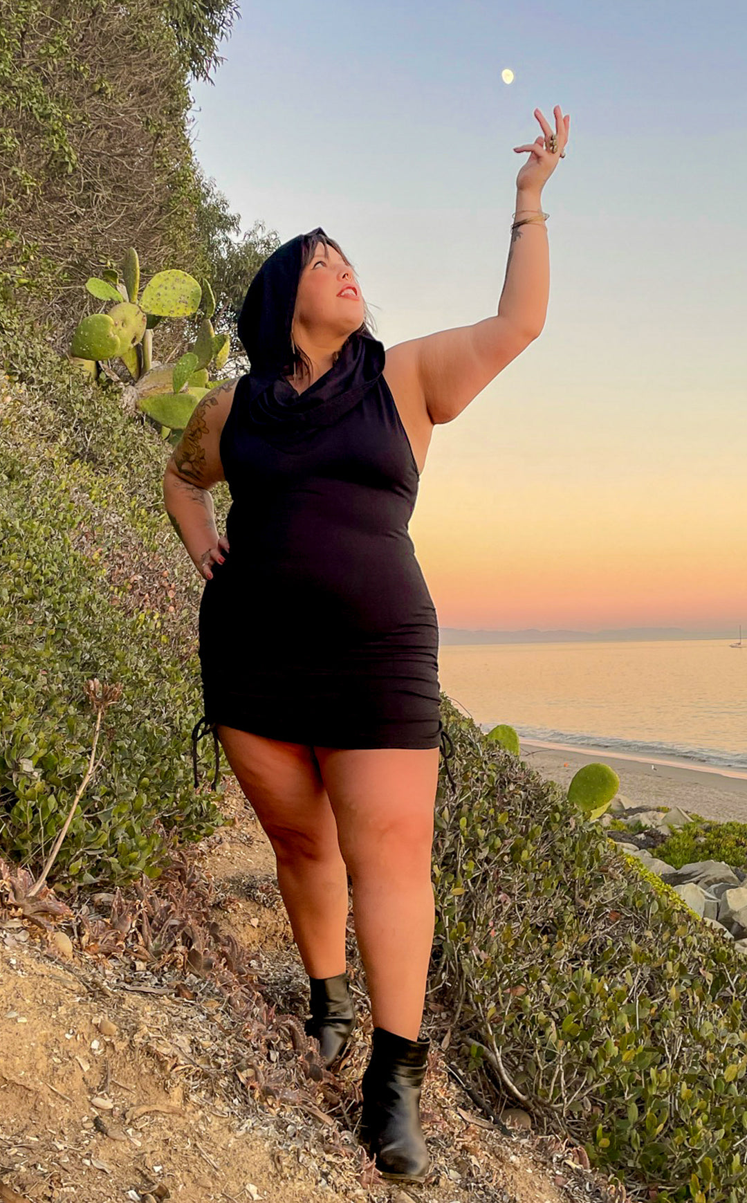 Black Bamboo Huntress Cinch Dress