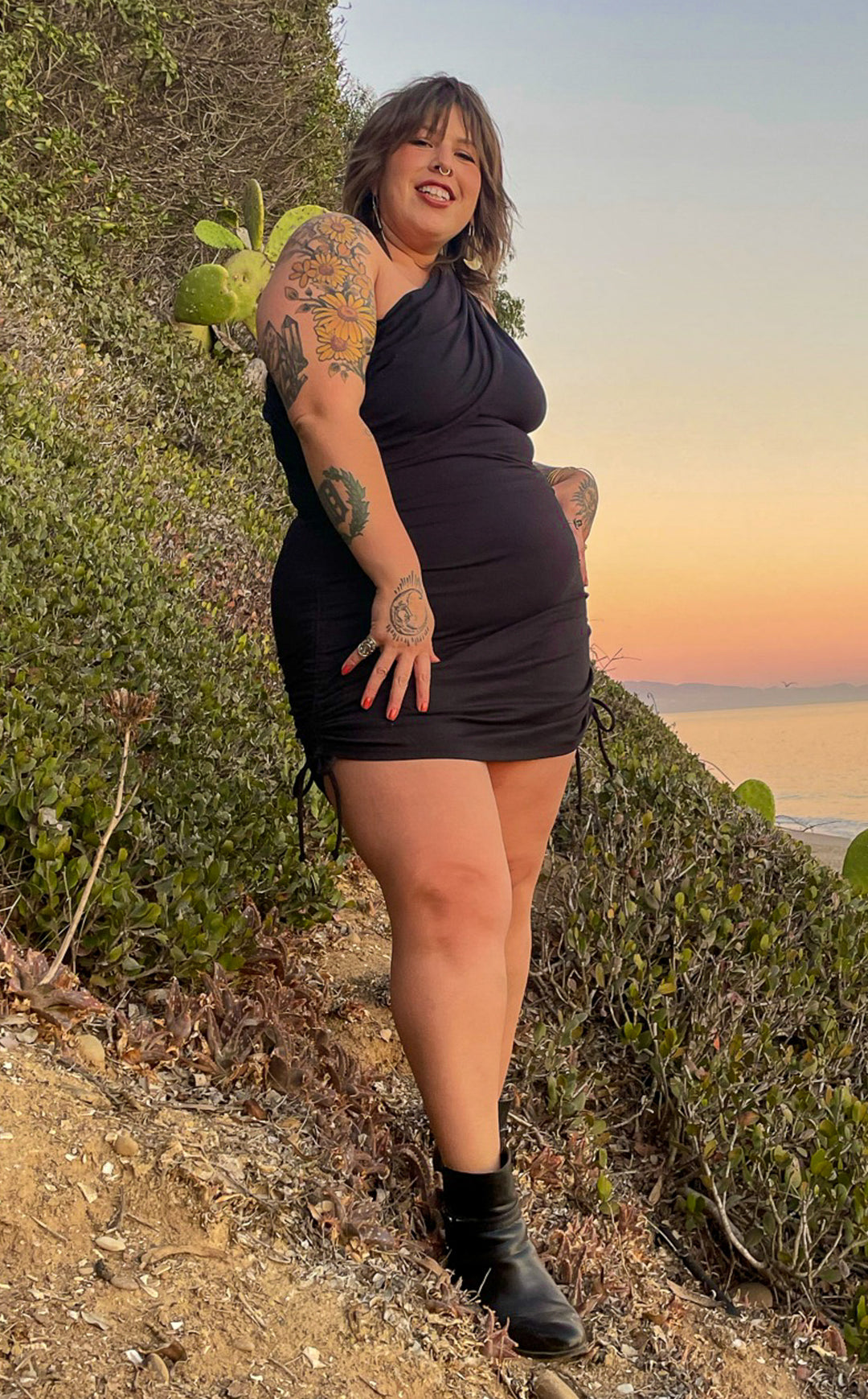 Black Bamboo Huntress Cinch Dress -