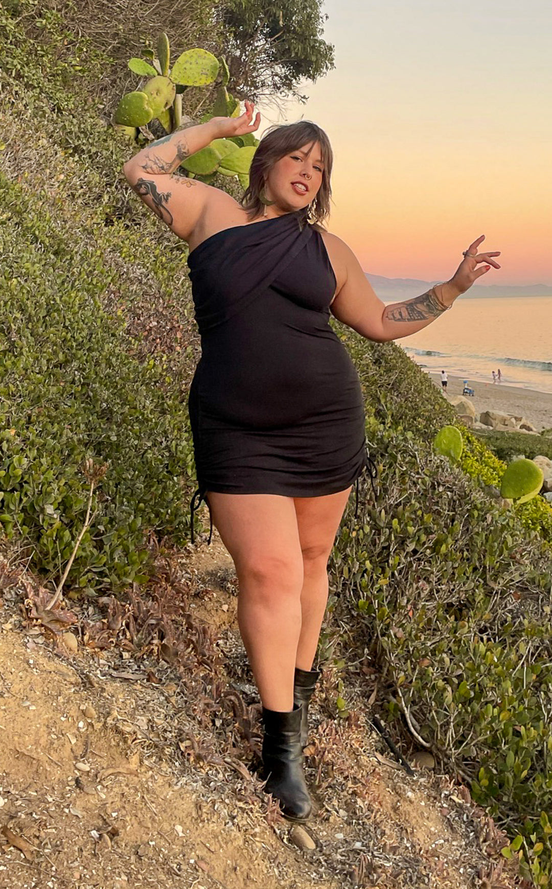 Black Bamboo Huntress Cinch Dress -