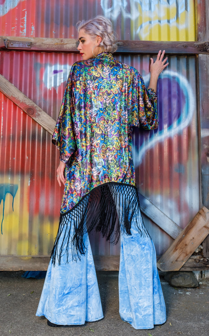 Grateful Dead VELVET Kimono - Dancing Bears
