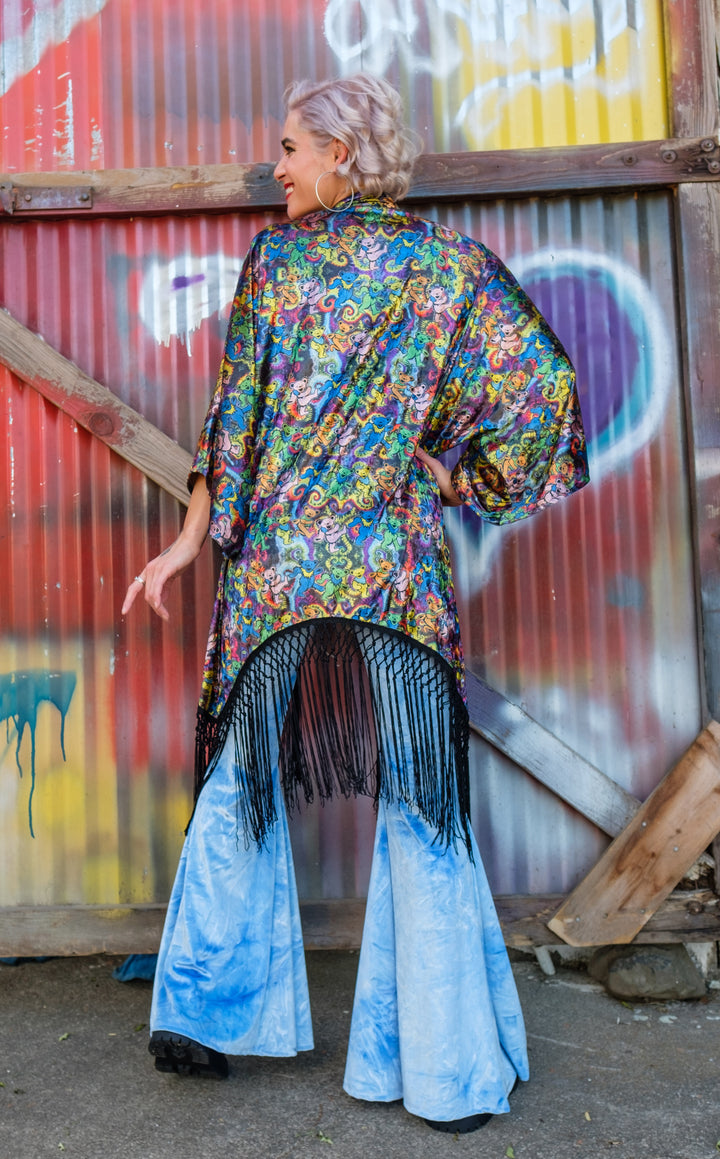 Grateful Dead VELVET Kimono - Dancing Bears