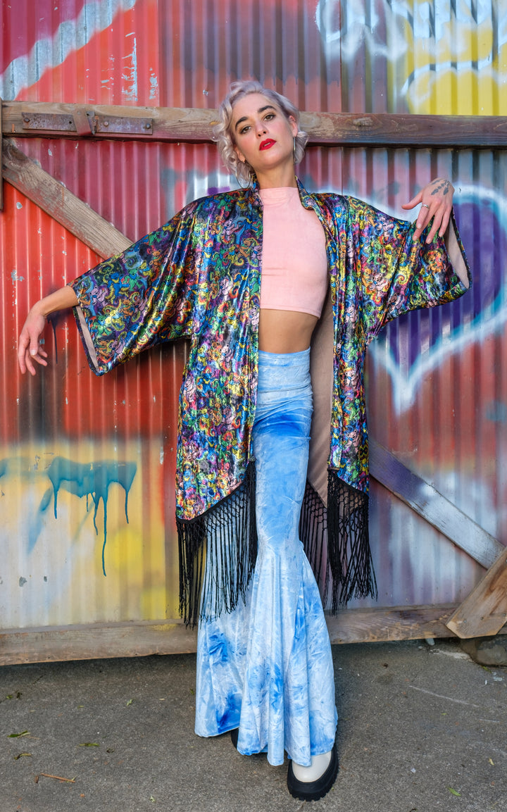 Grateful Dead VELVET Kimono - Dancing Bears