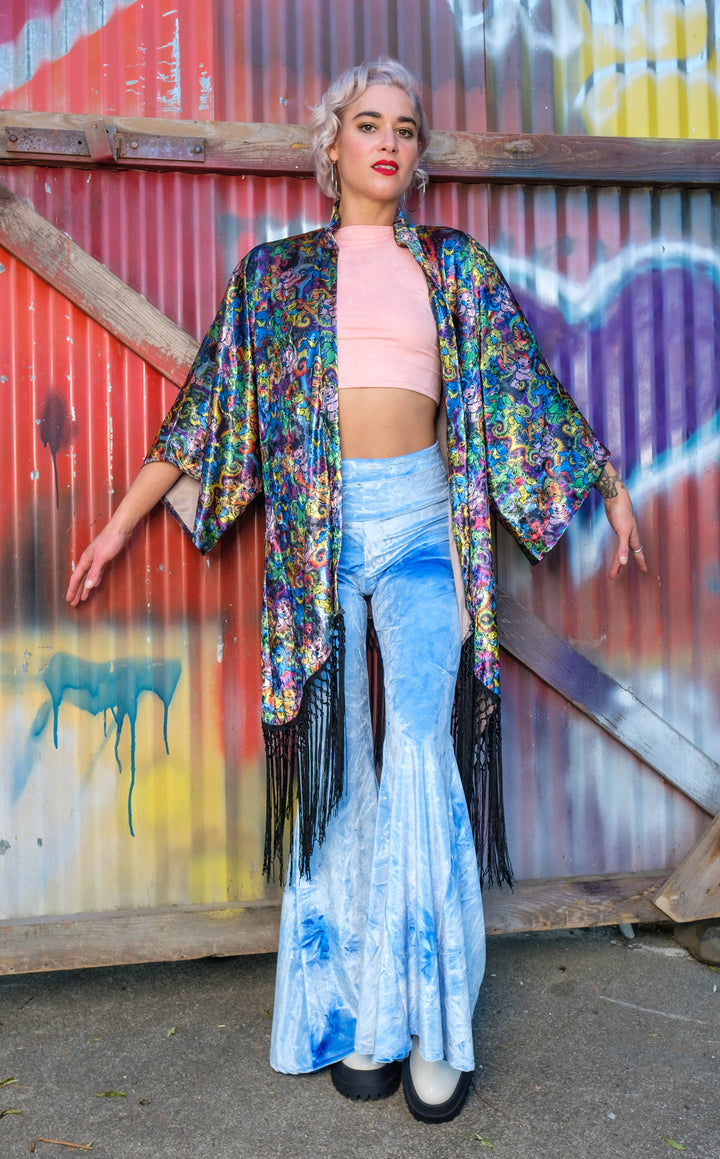 Grateful Dead VELVET Kimono - Dancing Bears