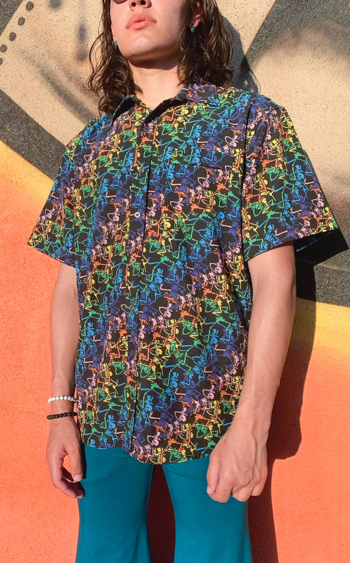 Dancing Skeletons Grateful Dead Dress Shirt