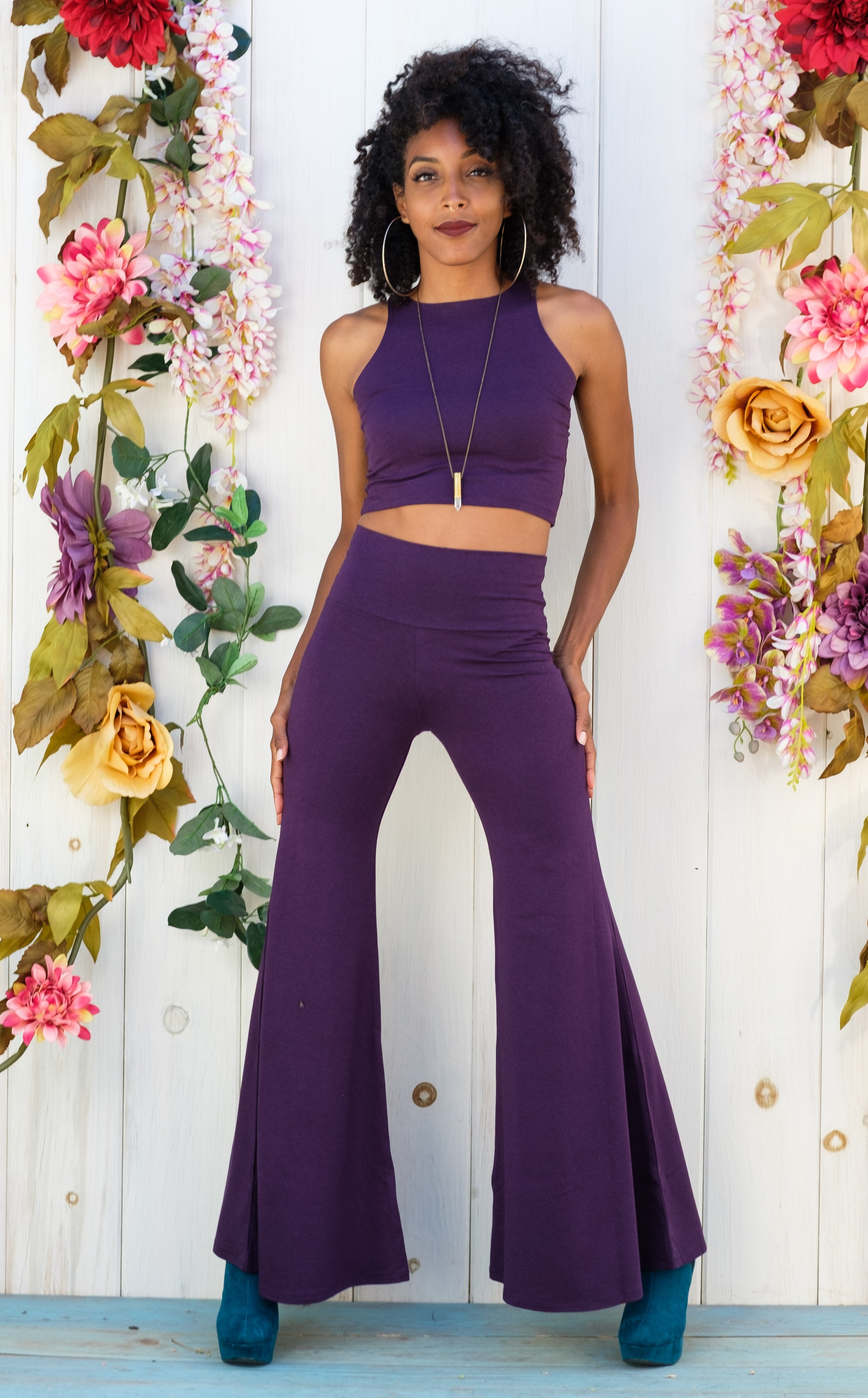 Bamboo High Waist Big Bell Pants | Festival Clothing | Warrior