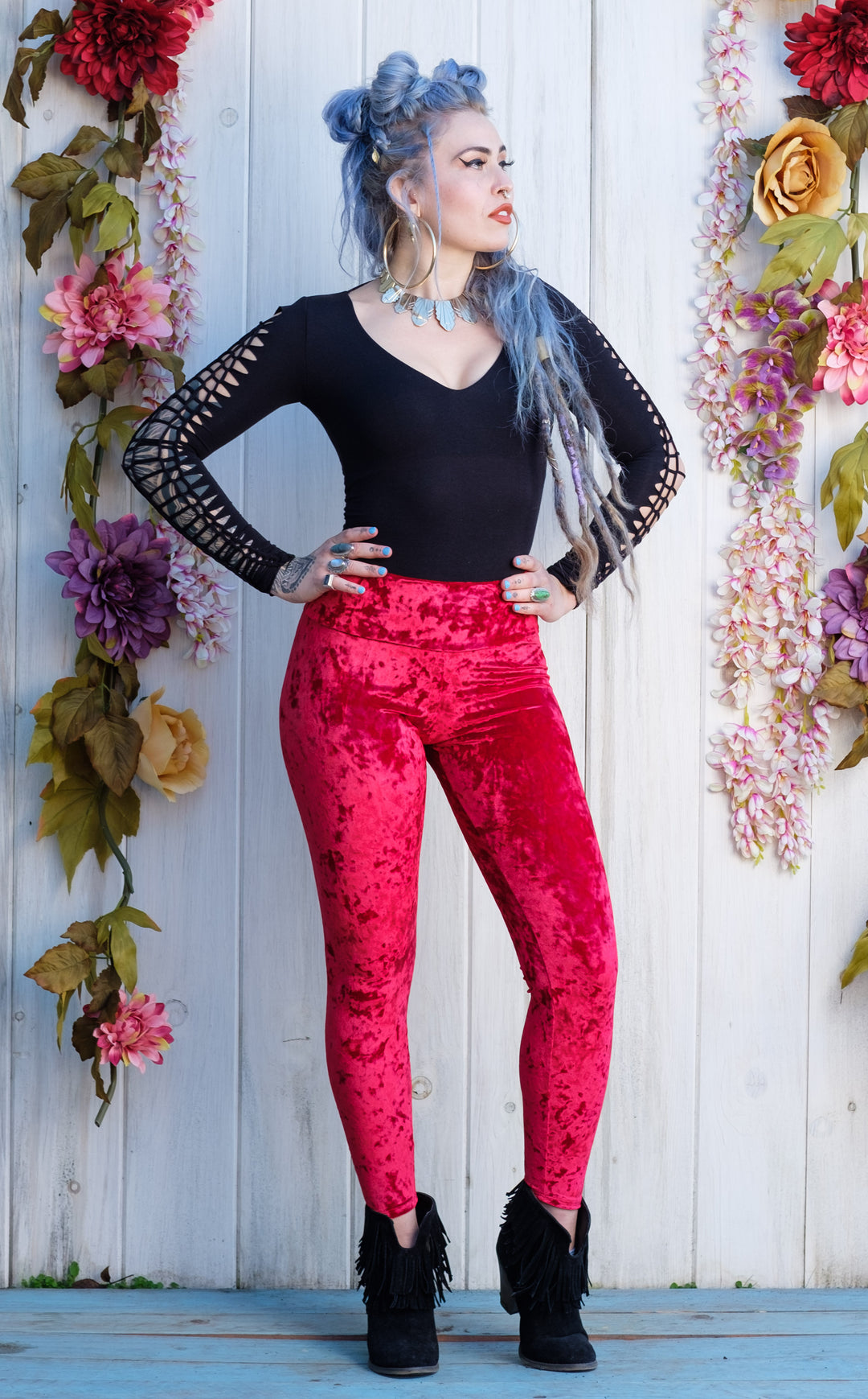 Velvet Leggings Festival Clothing Warrior Within Designs
