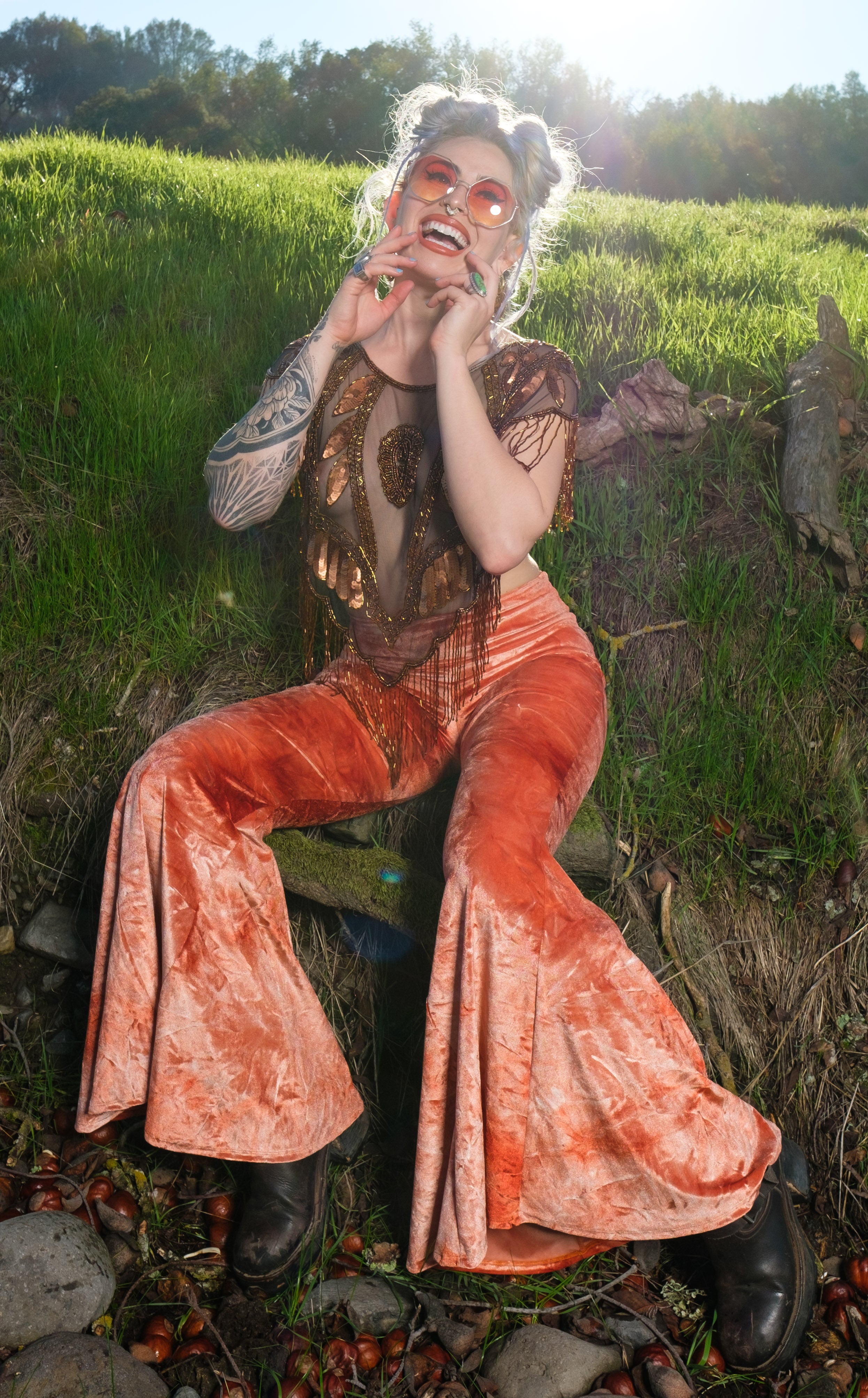 Tangerine Crush Velvet Super Bells – Warrior Within Designs