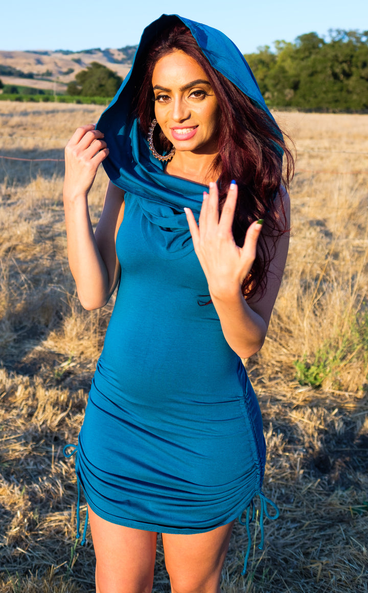 Teal Bamboo Huntress Cinch Dress
