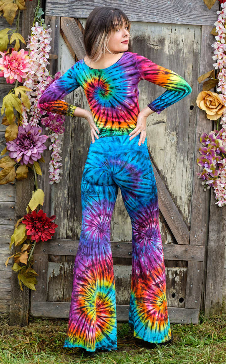 Tie Dye High Waist Big Bell Pants