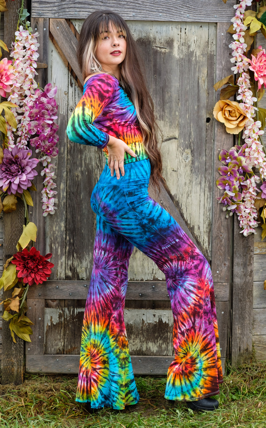 Tie Dye High Waist Big Bell Pants