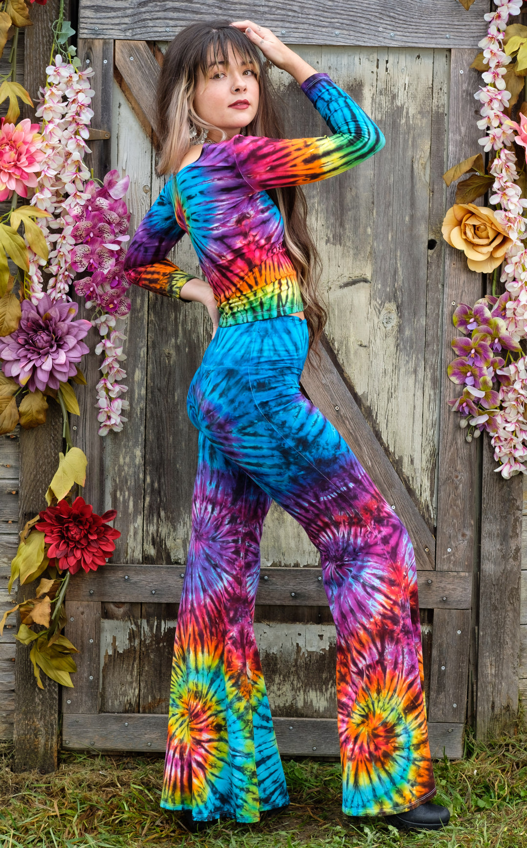 Tie Dye High Waist Big Bell Pants