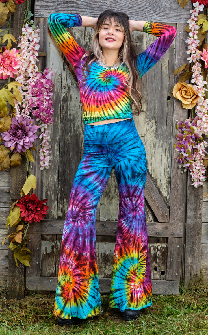 Tie Dye High Waist Big Bell Pants