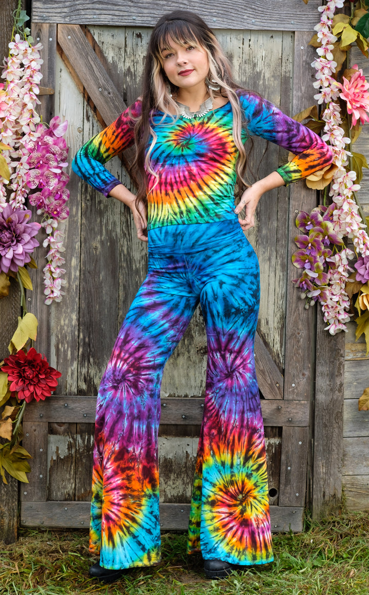 Tie Dye High Waist Big Bell Pants