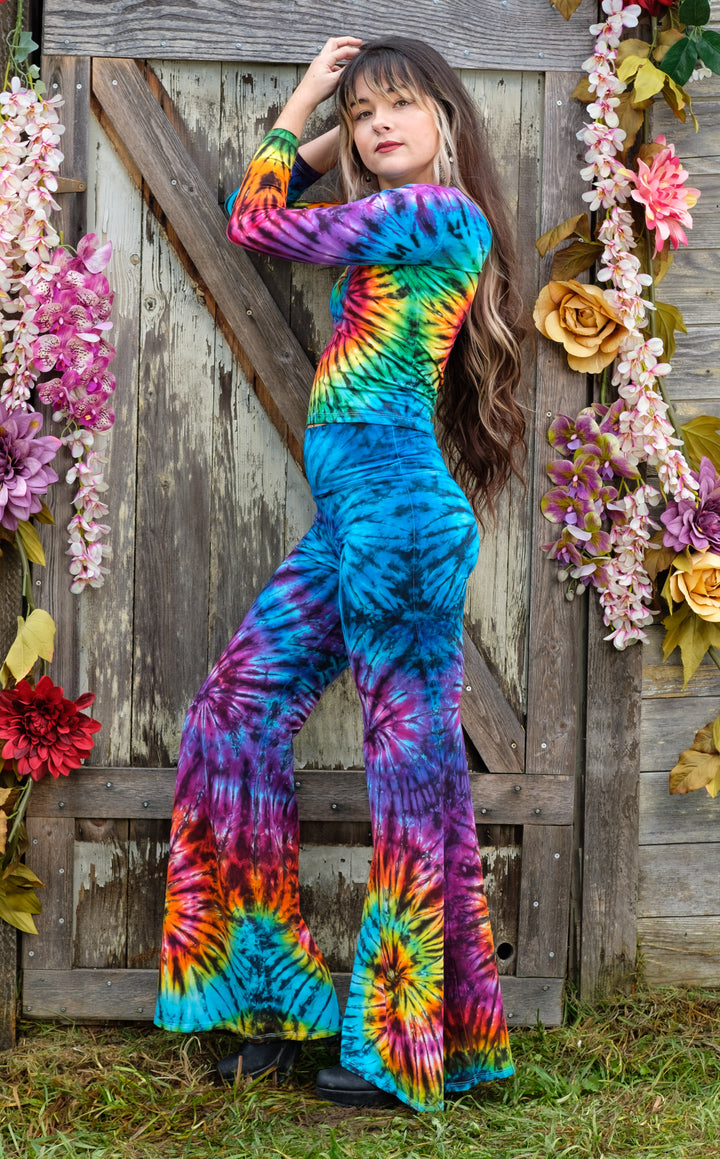 Tie Dye High Waist Big Bell Pants