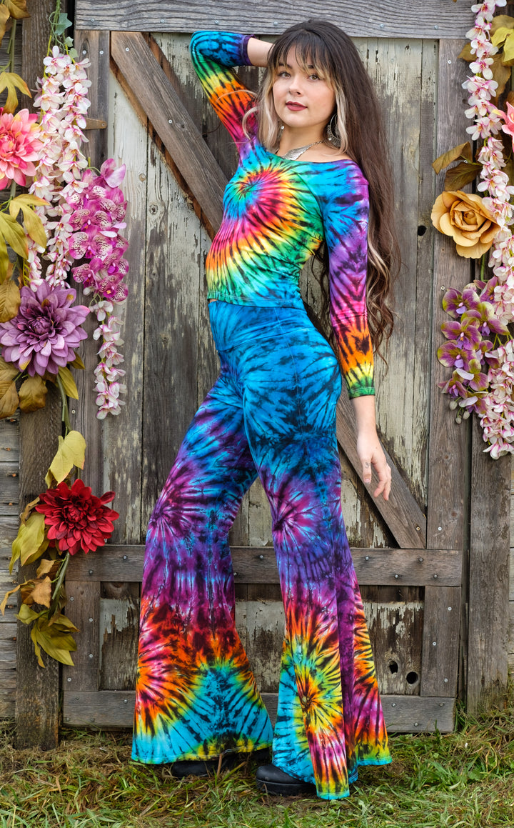 Tie Dye High Waist Big Bell Pants