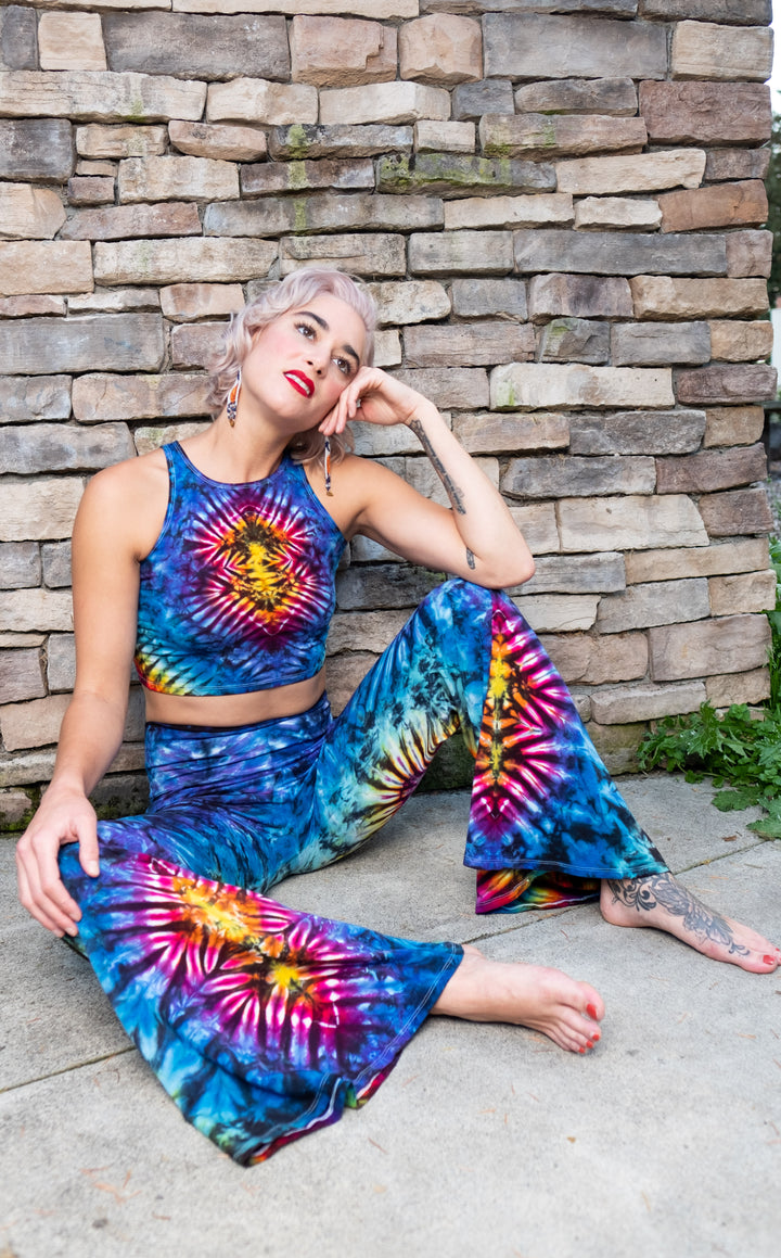 Tie Dye High Waist Big Bell Pants