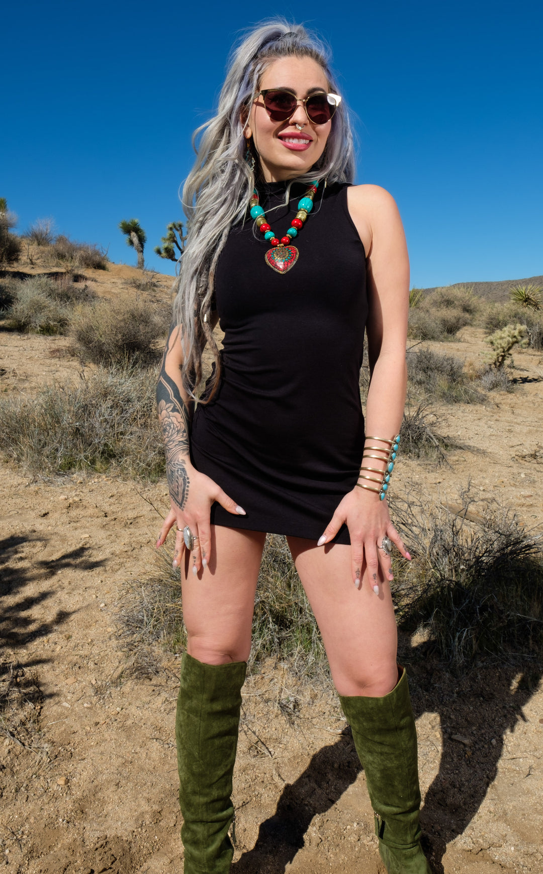 Black Bamboo Dyna Dress