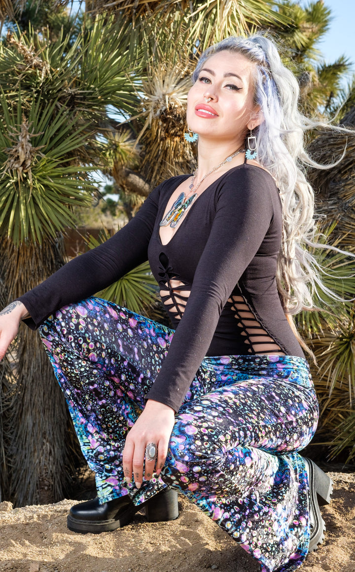 Cyan Liquid Light VELVET Slim Bells