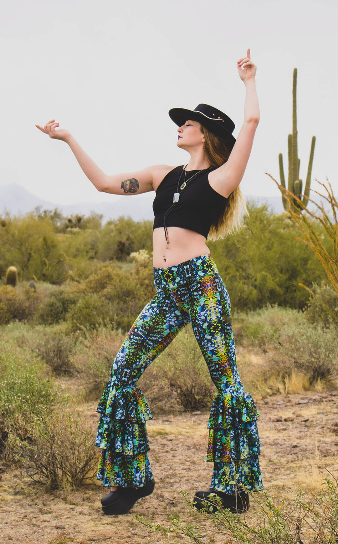 Green Liquid Light Pirate Pants