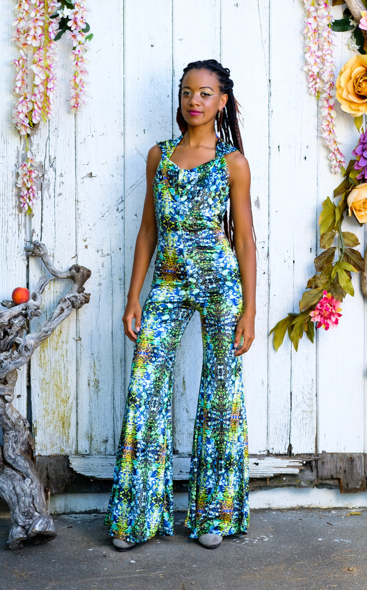 Green Liquid Light Velvet Mystique Onesie