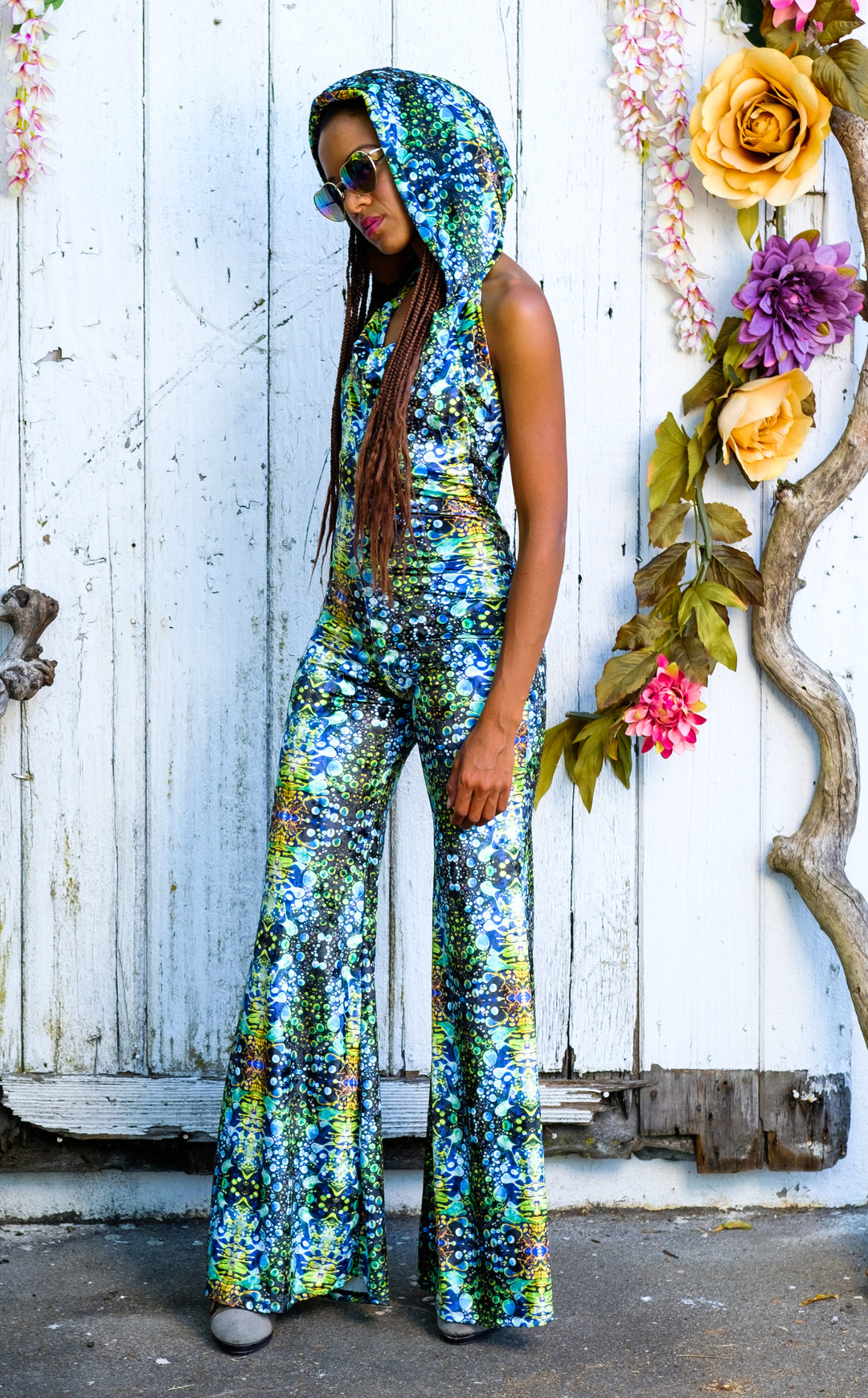 Green Liquid Light Velvet Mystique Onesie