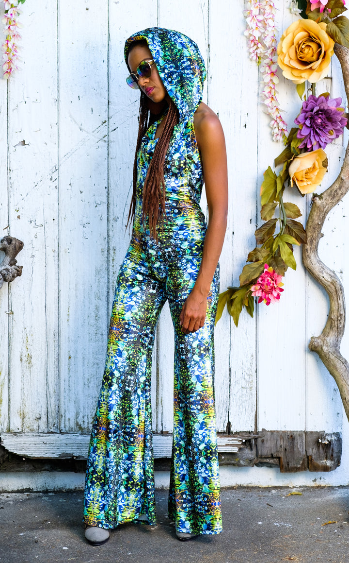 Green Liquid Light Velvet Mystique Onesie