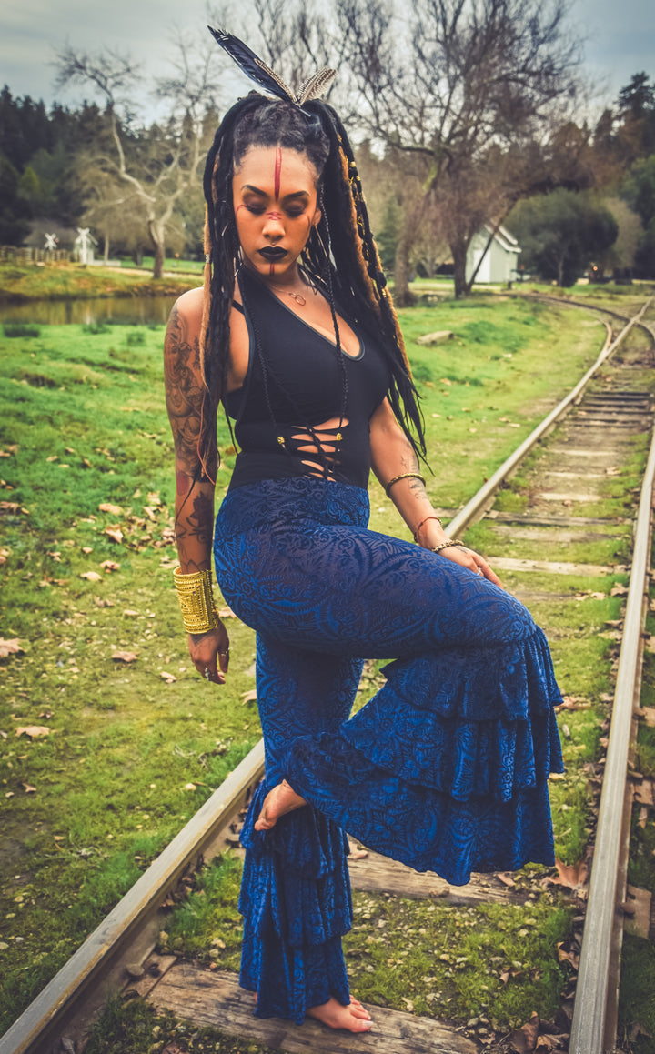 Ocean Burnout Velvet Pirate Pants