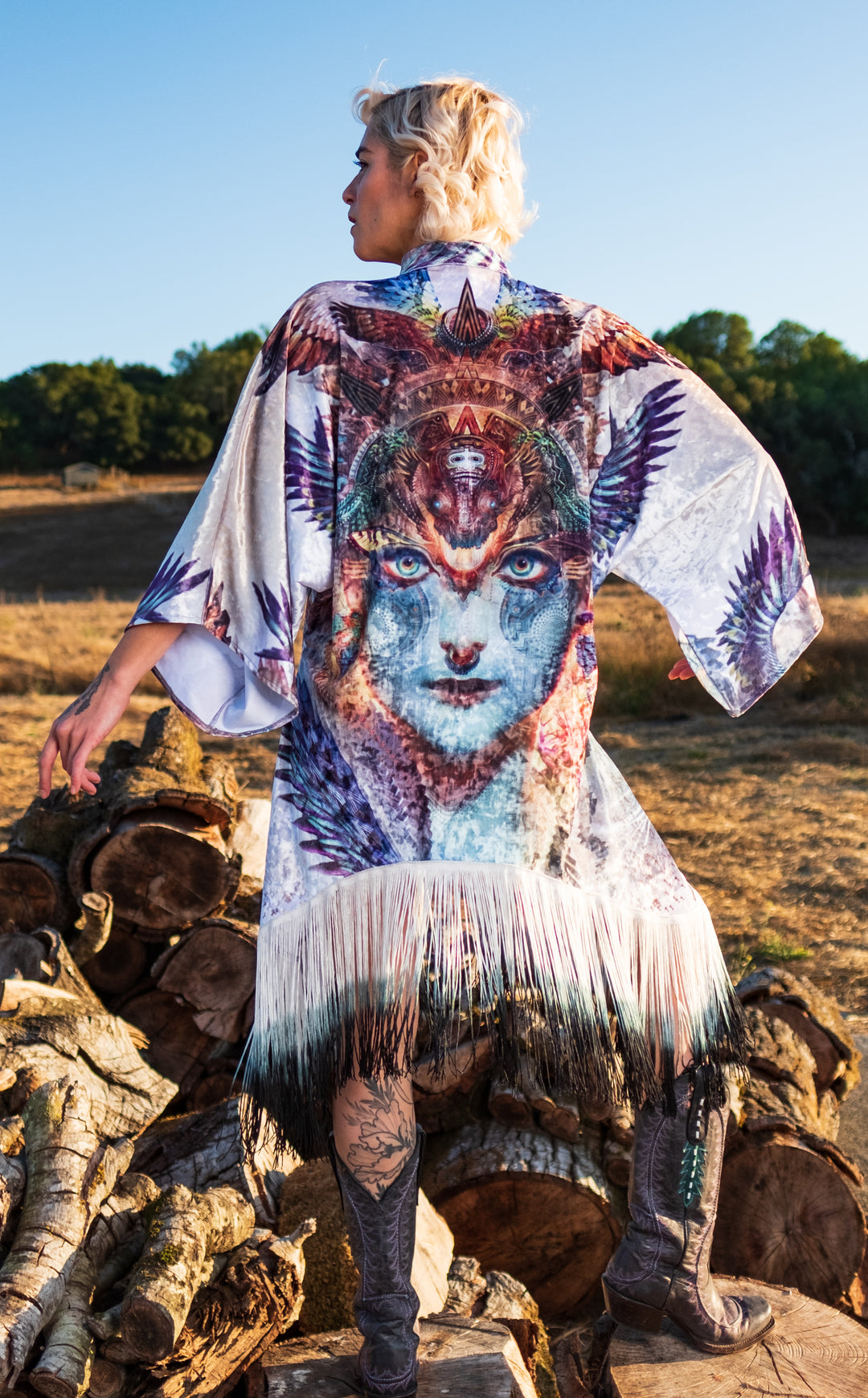 Dharma Dragon Velvet Kimono x Android Jones