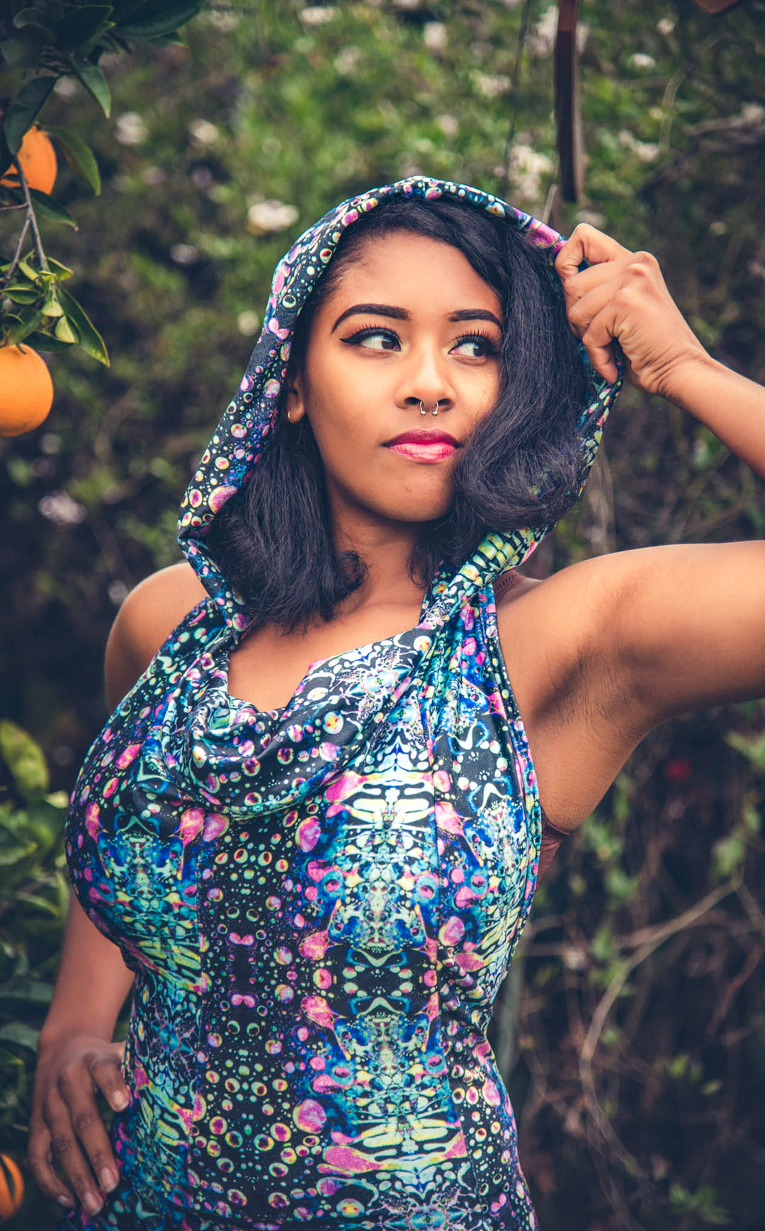 Cyan Liquid Light Velvet Mystique Onesie