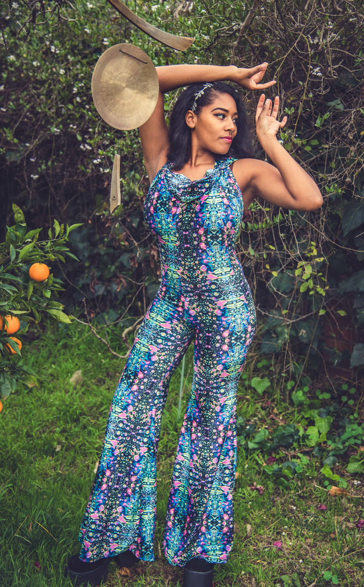 Cyan Liquid Light Velvet Mystique Onesie