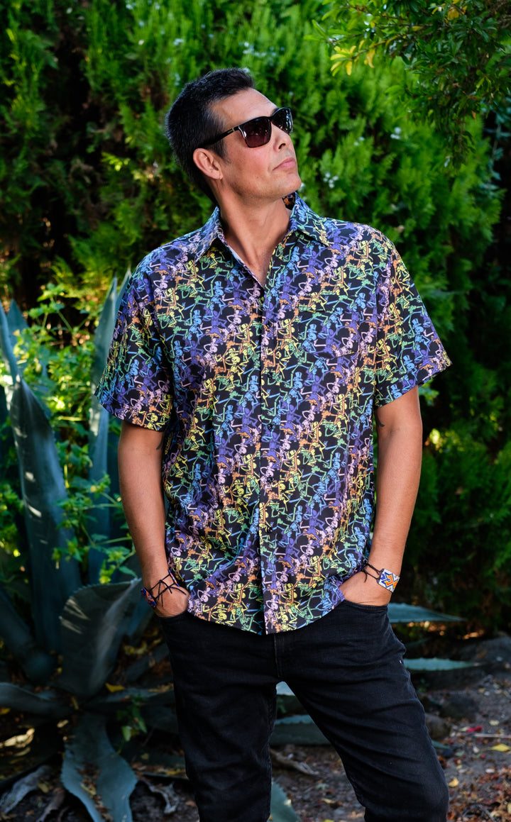 Dancing Skeletons Grateful Dead Dress Shirt