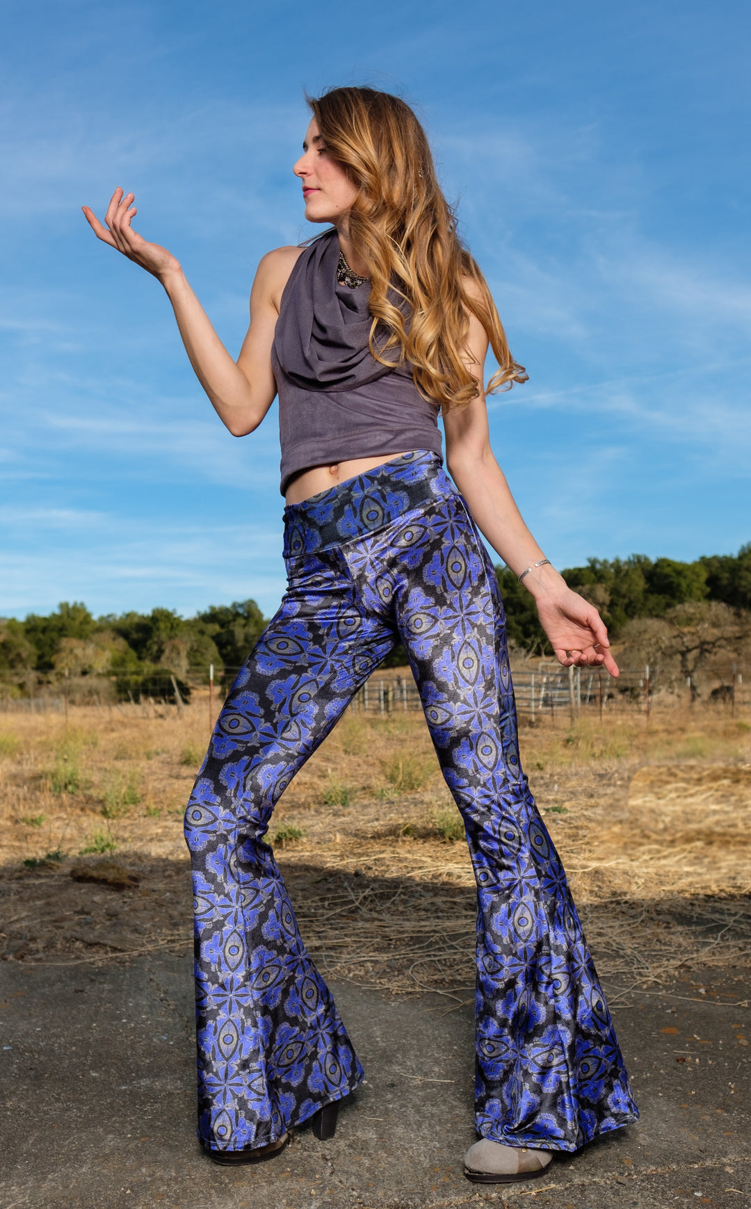 Grateful Dead Velvet Slim Bells - Purple Tiki