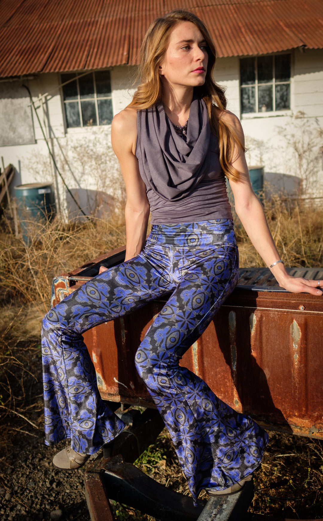 Grateful Dead Velvet Slim Bells - Purple Tiki