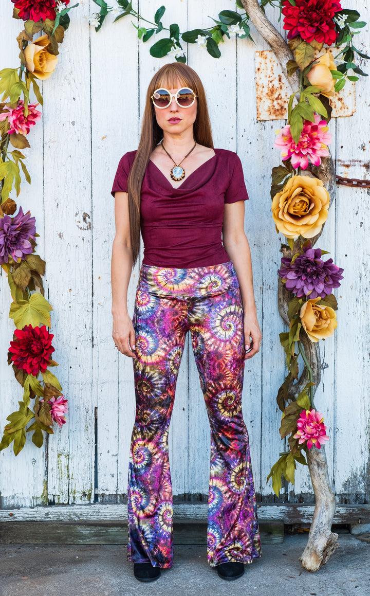 Maple Tie Dye Swirl Velvet Slim Bells