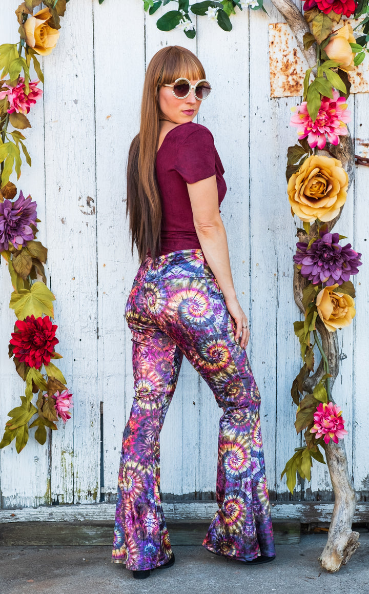 Maple Tie Dye Swirl Velvet Slim Bells