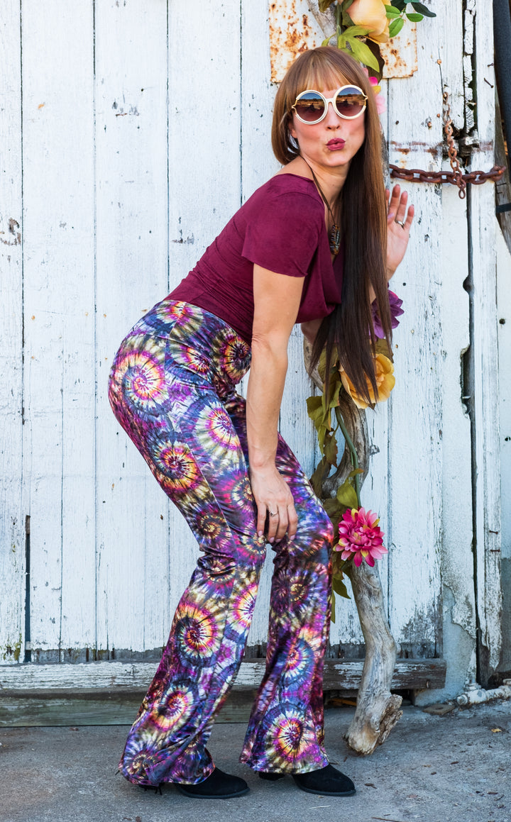 Maple Tie Dye Swirl Velvet Slim Bells