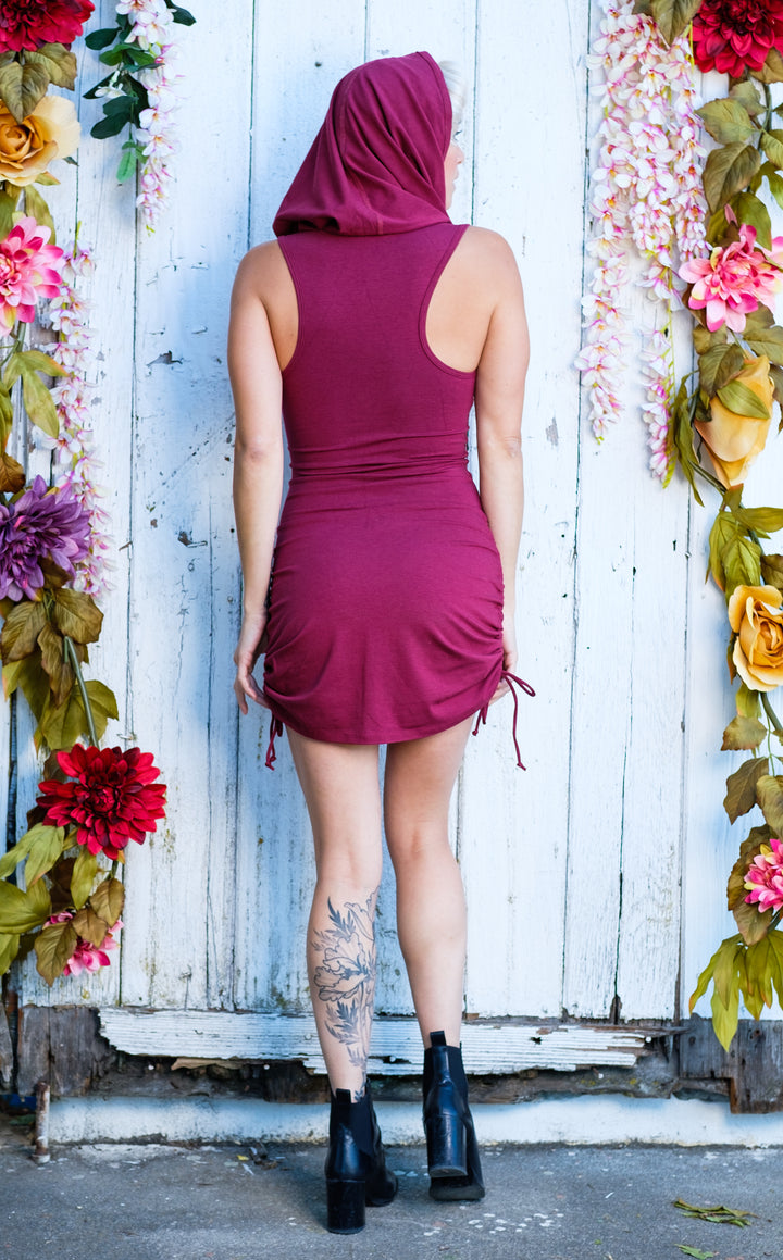 Maroon Bamboo Huntress Cinch Dress