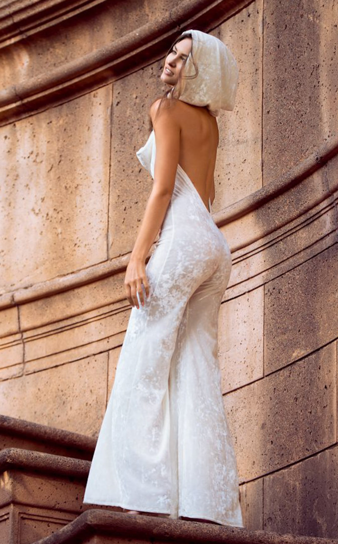 White Velvet Mystique Onesie