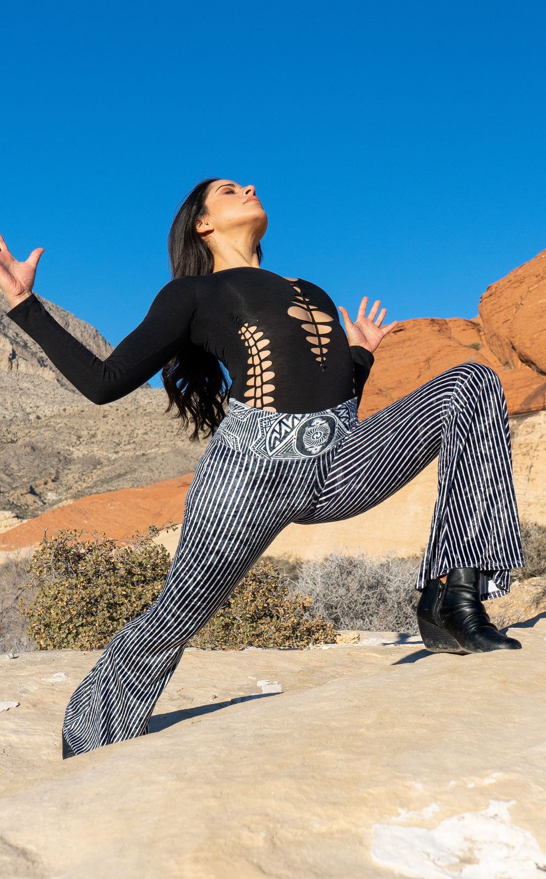 Grateful Dead Velvet Slim Bells - Midnight Black -