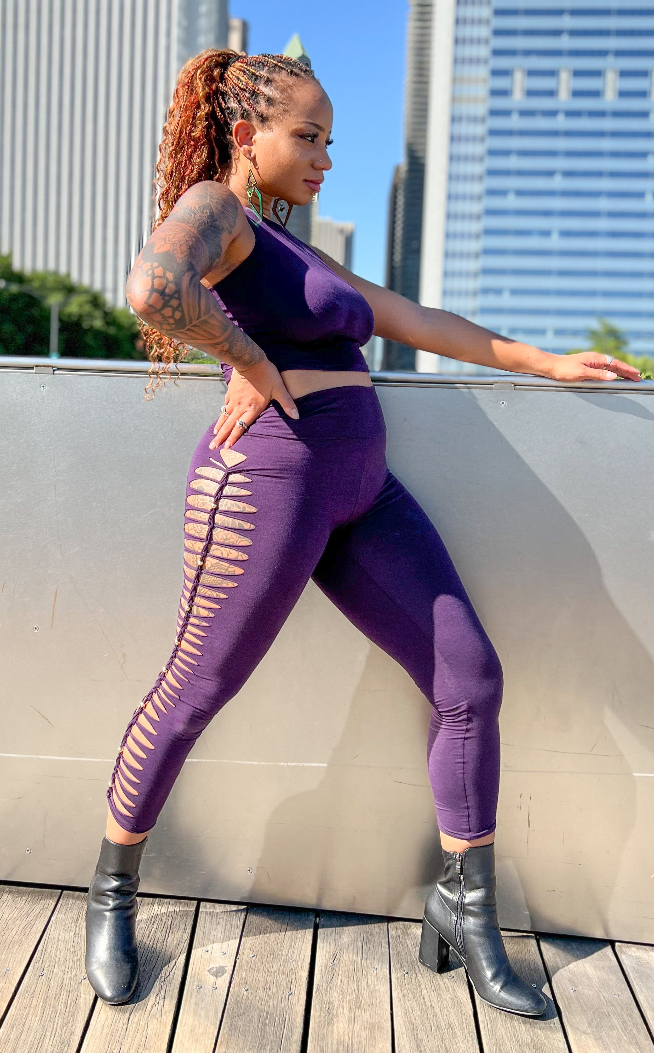 Bamboo Ladyhawke Snip Tease Leggings | Warrior Within Designs